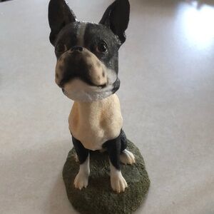 Boston terrier ceramic bobble head
